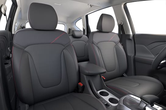 leatherette seats wth sporty accents and red stitching
